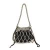 Wind Trend Pearl Crossbody Bag With Bead Embellishments For Daily Use