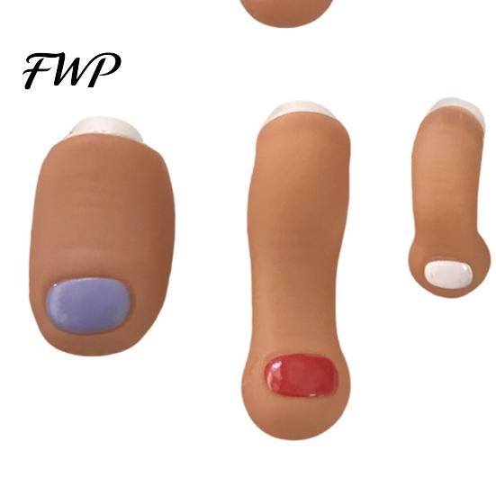 Personalized Accessories 10Pcs Artificial Toes Set DIY 3D Toe Charms Shoes Decoration Tips Nails with Realistic Shape Buckle for Party Festival