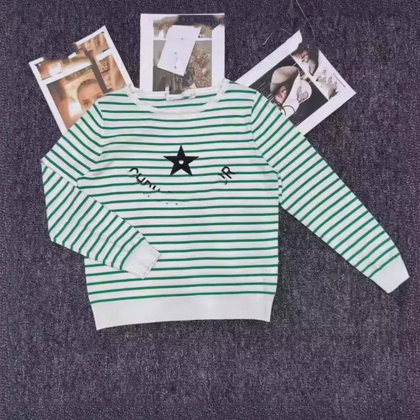 Nanyou Damski Pulower w Paski z Wyższej Półki: Sweter jesienny z długim rękawem, z nadrukiem pięciogwiazdkowym, wygodny, oddychający.