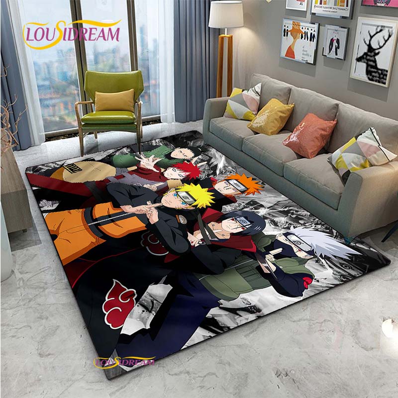 Naruto Cartoon Anime Carpet for Living Room Bedroom Cute Rugs Kitchen Table Door Kids Un-slip Floor Mats Alfombra Birthday gift