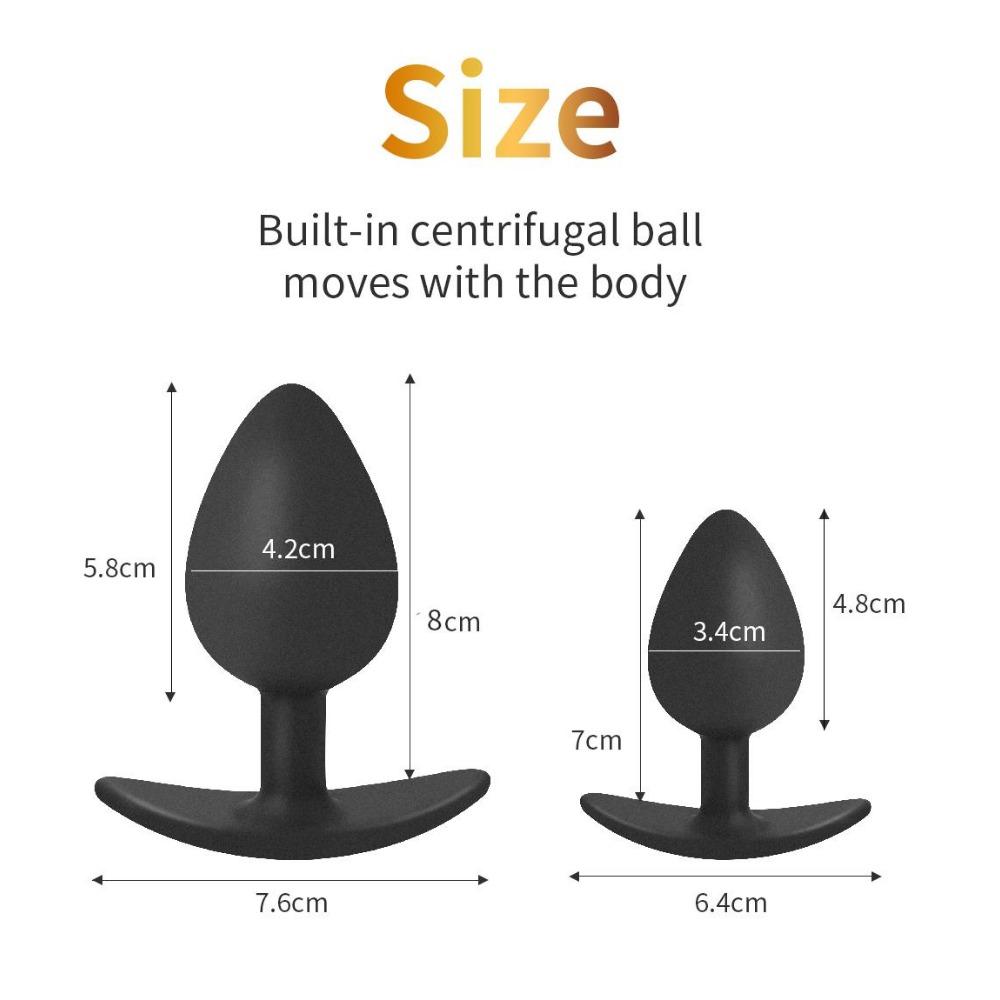 Rolling Bead Vibrating Anal Plug Wearable Butt Plug Stimulation Anus Masturbator G-Spot Massage Dildo  Sex Toy for Man Women