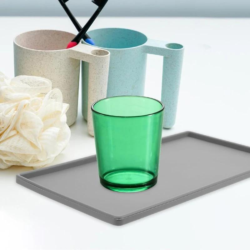 Silicone Tableware Cushion Anti Slip Sink Tray Kitchenware Protection Mat Dish Drying Cushion Pad Storage Sink Drain Mat Kitchen