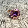 TJ1 Exquisite Purple Color Rings For Women Party Accessories Dangle Custom Jewelry