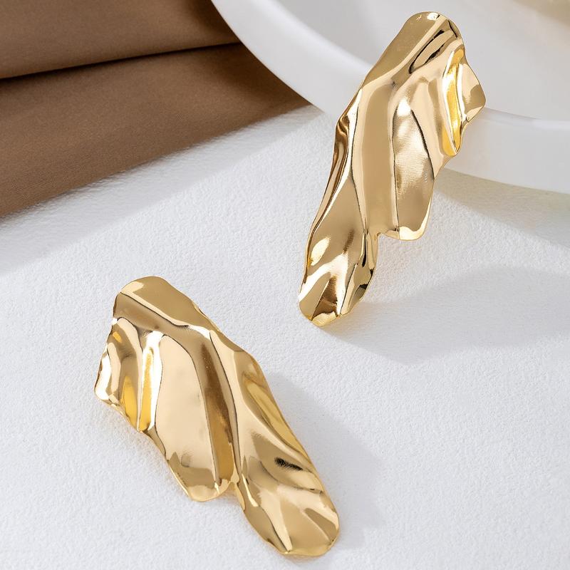 1 Pairs Exaggerated Long Hanging Earrings For Women Big Twisted Metal Dangle Earrings Cool Trendy European Ear Jewelry