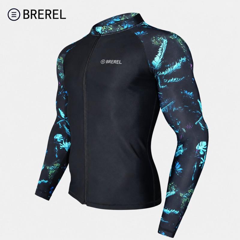 Herren UV-Schutz Rash Guard Set Langarm Schnelltrocknend Badeanzug Surfen Schnorcheln Tauchen Schwimmen