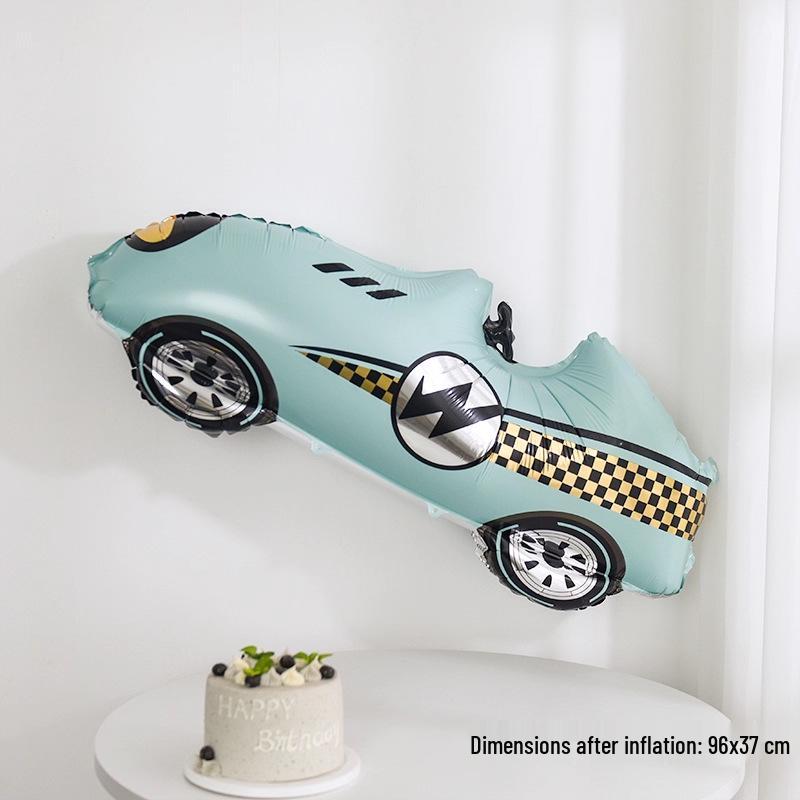 Racing-Themed Birthday Balloons for Boys - Motorcycle, Scooter, and Car Decorations