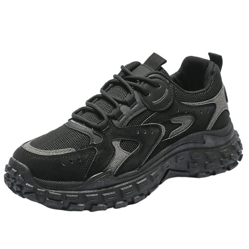 Shoes spring mesh breathable wear-resistant casual shoes non-slip running sports shoes trendy tire sole men's shoes