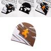 Ski Pattern Knit Cap With Acrylic Material And Winter Cold Weather Wear For Outdoor Activities