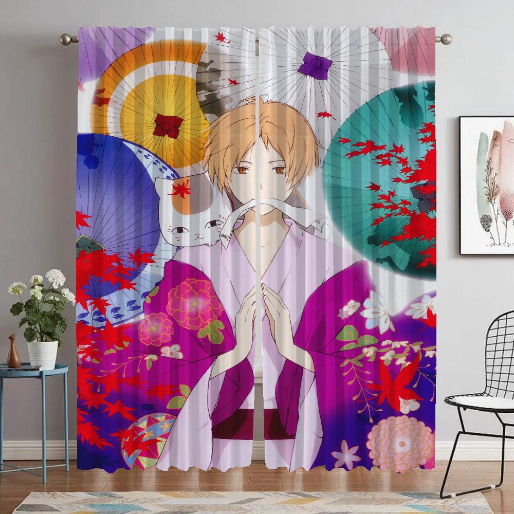 

Shades Natsume Yuujinchou Blackout Curtains for Camera Modern Living Room Curtains 2 Pieces Window Curtain Halloween Decoration W50xH70cmx2pcs-CL