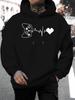 Men'S Casual Versatile Stylish Hoodie, Featuring a Unique New Design with a 'Game Heartbeat' Graphic Print - a Relaxed Pullover Wi