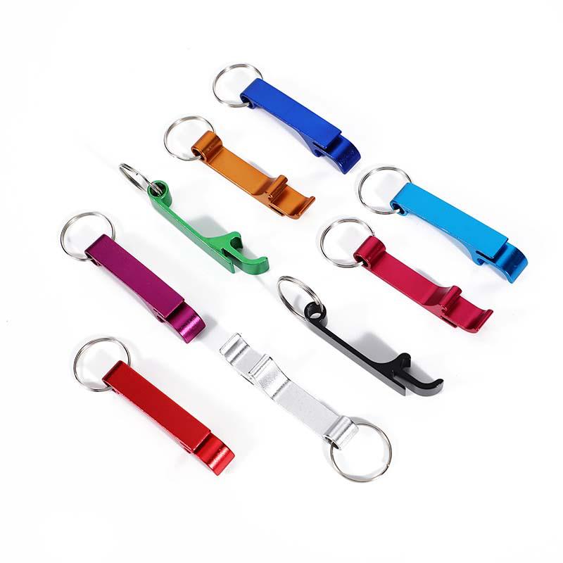 Graverad Multifunktionell Ölflasköppnare Nyckelring med Logotyp - Idealisk för Reklam och Gåvor