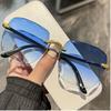 Square Sunglasses Woman Fashion Rimless Gradient Sun Glasses Brand Designer Sun Glasses for Women