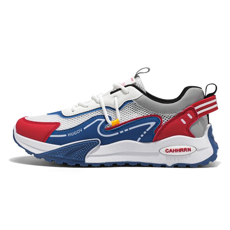 Fashion Men's Sneakers Summer Fashion Breathable Mesh Shoe Outdoor Running Casual Shoes for Men Comfortable Shock-absorbing Sports Shoes