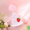 Strawberry 1st Birthday Hat - Girl Sweet One Birthday Decorations, Girls Pink First Birthday Crown, Strawberry Theme Cake Smash Props, Berry Sweet