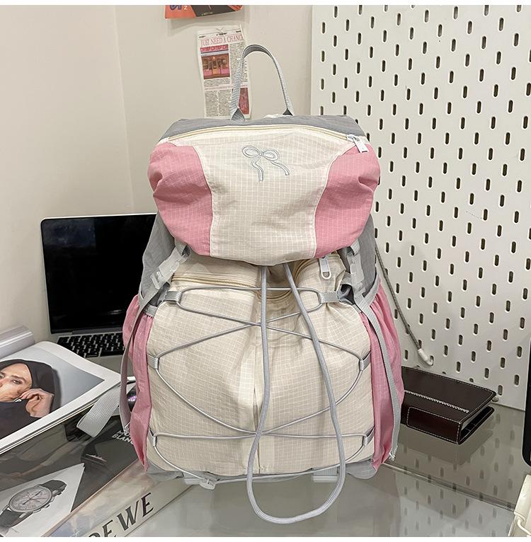 Lekki plecak górski na zewnątrz - Duża pojemność, Konstrukcja ze ściągaczem, Idealny dla uczniów szkół średnich/licealnych i studentów, Torba podróżna unisex.