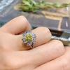Cross Border Electroplating Separation Of Pink Rings Flower Necklaces Earrings Bridal Jewelry Set Combination