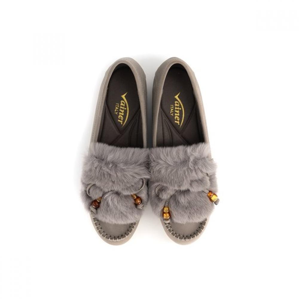 Vainer Women Fur Loafer Comfort Gray 328f0v1bb