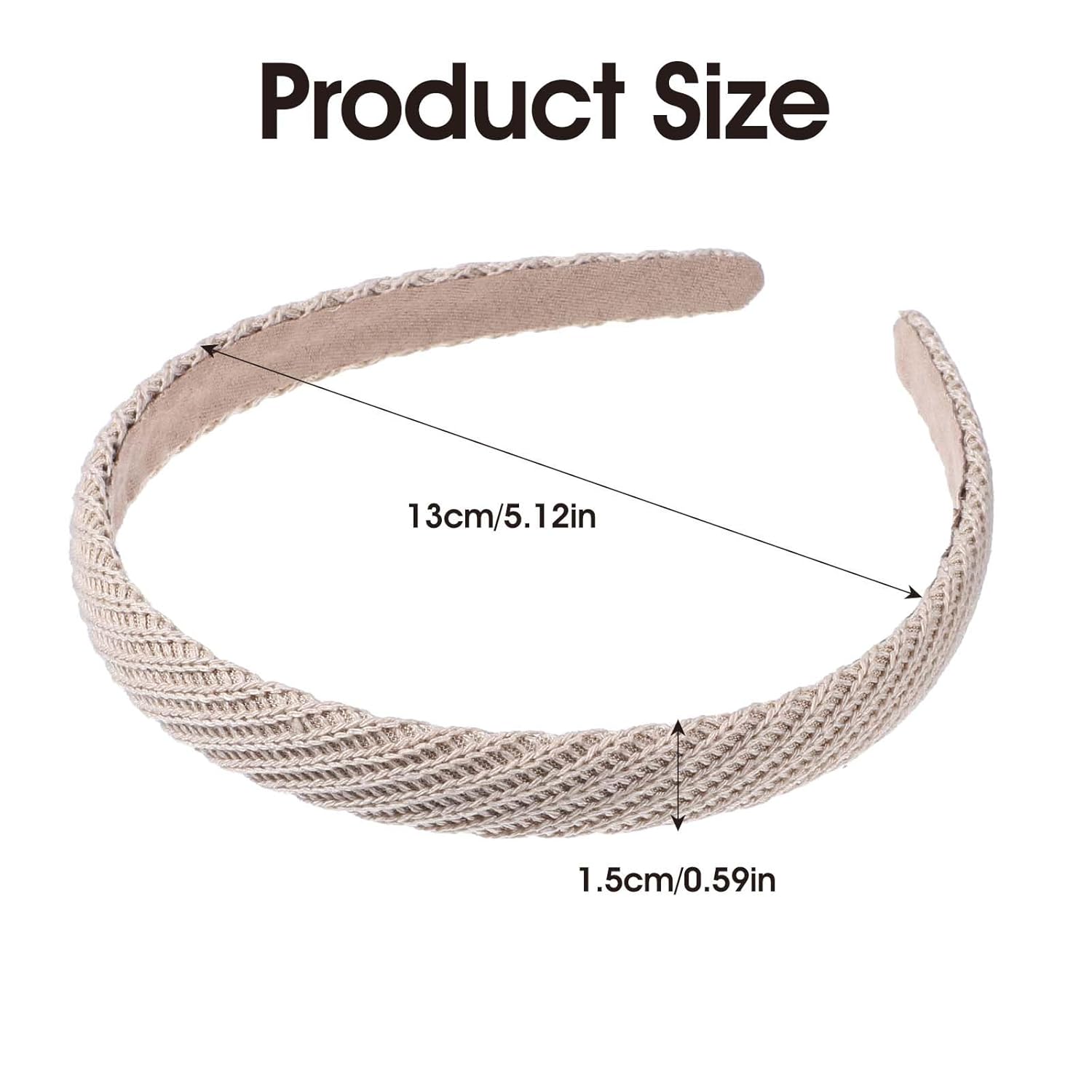 Thin Headband for Women Knitted Hairbands Braided Headbands for Women Non Slip Thin Hairbands Fashion Braided Headband Cute Solid Colors Hair