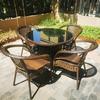 UOSU Outdoor Rattan Dining Set with 90cm Round Table