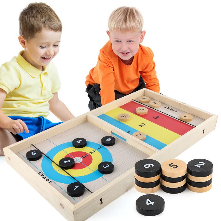 Direct Supply Of New Strange Play Chess Parent-Child Interaction Collision Chess, Finger Chess Continuous Bead Board Game Ice Hockey Ejection Chess