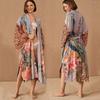 Plus Size Boho Kaftan Dress, Women's Plus Maxi Cover Up Dress