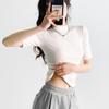 Women's Summer Slimming Stand-Up Collar T-Shirt - Short/Mid Sleeve