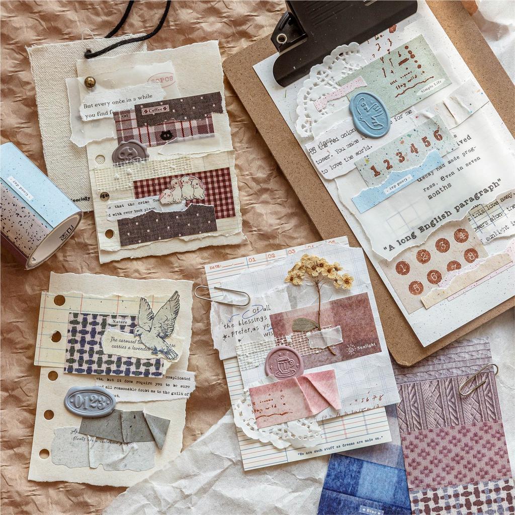5cm×200cm Retro-Textur Skizzen-Serie Klebebandpapier für DIY Dekorative Wiederverwendbare Aufkleber