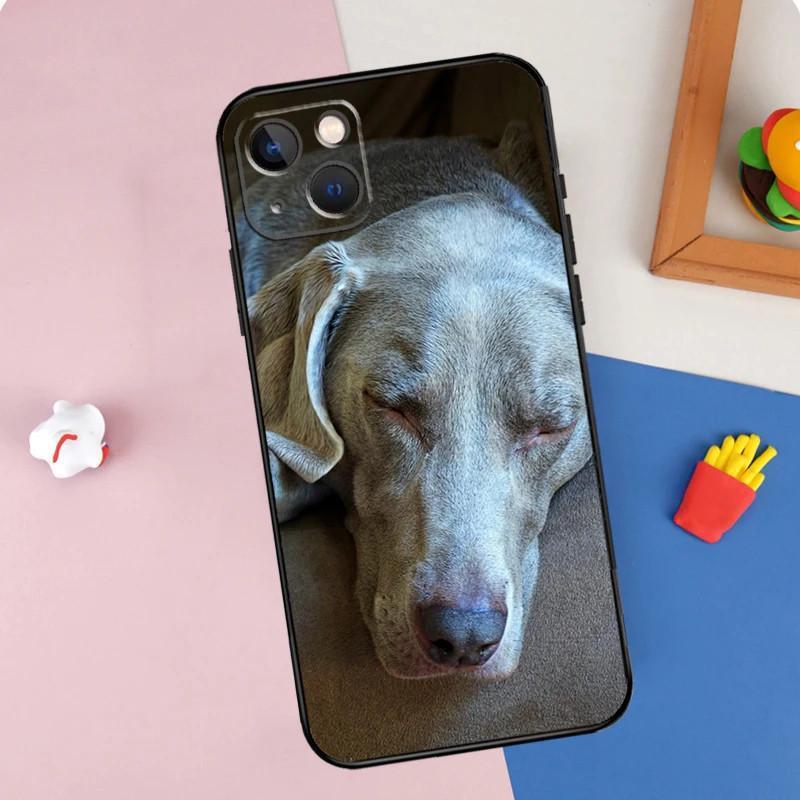 Apple Iphone15 Mobile Phone Case, Weimar Dog Mobile Phone Case, Painted Anti-Drop, Huawei Anti-Drop Mobile Phone Case.