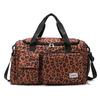 Borsa Duffel da Viaggio di Grande Capacità per Donna Leopardo Zebra Camouflage Borsa a Mano da Donna Fitness Separazione Secco Umido Borsa a Spalla