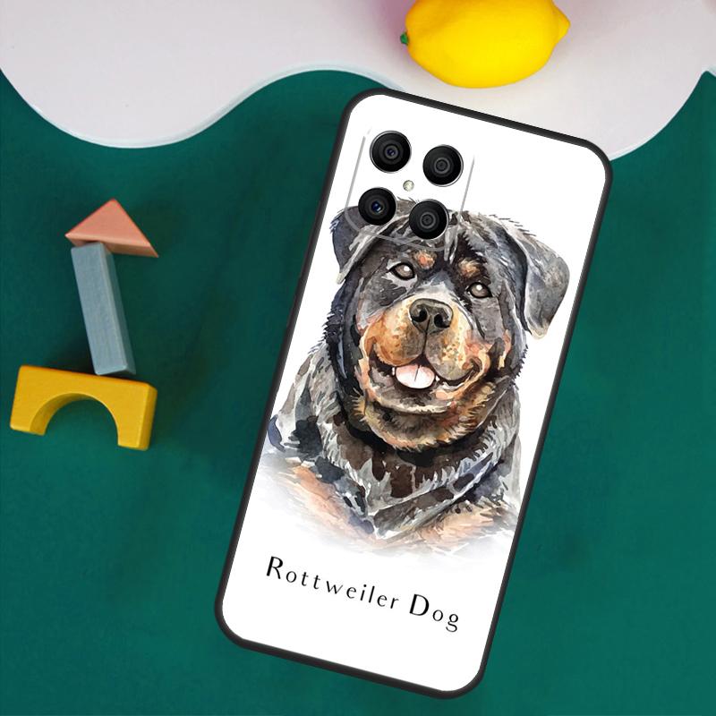 

Cartoon Rottweiler Dog Case For Honor Magic 7 Lite 5 6 Honor 200 Pro 50 70 90 Lite X9a X8a X8 X9 X8b X9c X9b Cover Honor 90