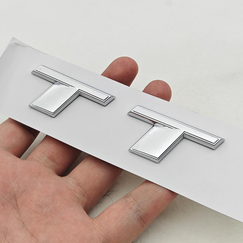 1pc 3D ABS Chrome Black Car Sticker Logo TT 40 TFSI 45 TFSI Rear Trunk Badge Emblem Decals For 4HGFC TT 45TFSI 40TFSI Accessories