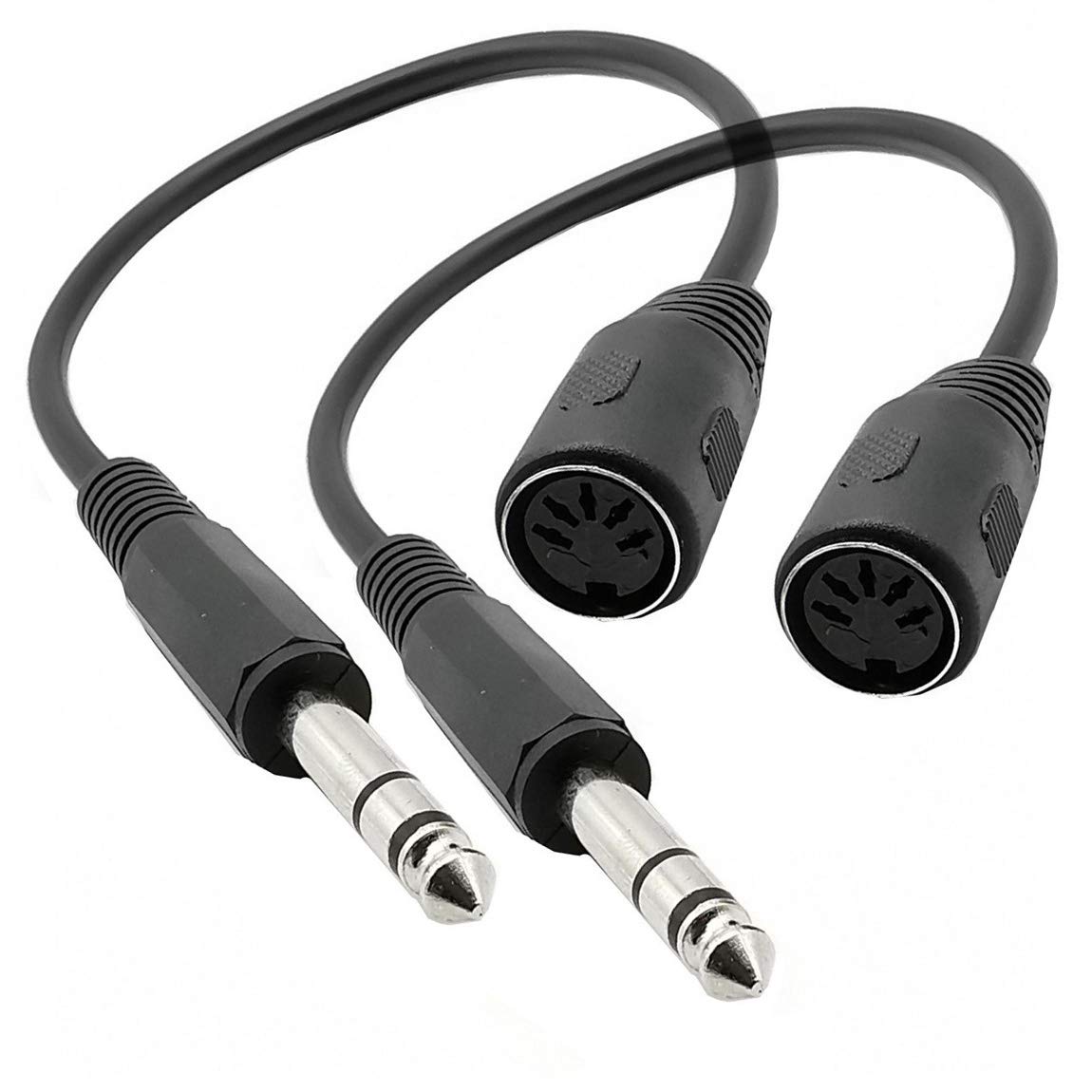 

Ulyris [Набор из 2 шт.] 5-контактный кабель MIDI DIN - 5-контактный гнездовой, микрофонный кабель XLR для MIDI-клавиатур, кабель DIN - двойной 6,35 мм штекерный микрофонный кабель [30 см] XLR