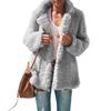Warm Plush Cardigan Jacket for Women Open Front Long Sleeve Coat Autumn Winter
