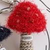 MUSHROOM KEYRING-NAVY/RED