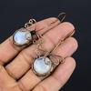 Moonstone Earrings, 999 Copper Wire Wrapped Jewelry, Gemstone Earrings, Gift For Her Handmade Dainty Jewelry