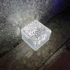 Warm White Solar LED Garden Lamp Ice Buried Ground Decorative Lights Cube Shape Waterproof IP65 Outdoor High CRI 80 10000 Hours