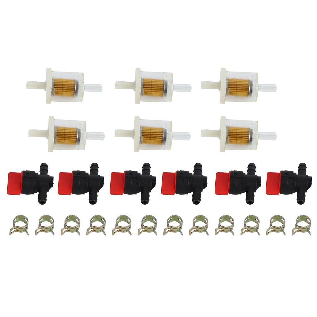 Carburetor Filter Cutoff Shut Off Valve Clamp Kit for Garden Brush Cutter Lawn Mower Accessories