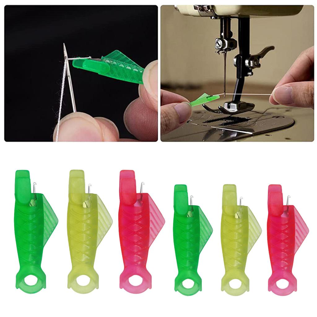 Yousheng 20 Pcs Fish Mouth Needle Threader Sewing Machine Needle Threader Loop Needle Threading Tool for Hand Sewing Machine Sewing