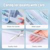 Transparent Mesh Pencil Case Large Capacity Double Layer Pen Bag for Students Lightweight Stationery Pouch for School Office Exams