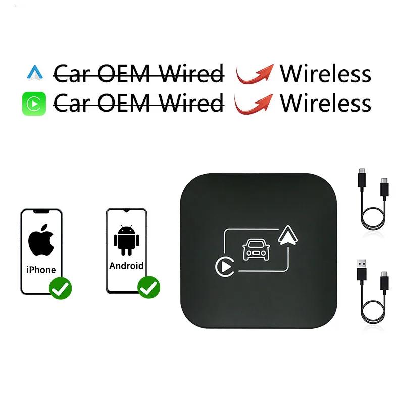 2024 Carplay AI BOX Wireless Android Auto Carplay TV Box Car Intelligent System 10 2GB+32GB For Mazda Volvo Benz Toyota Kia Ford