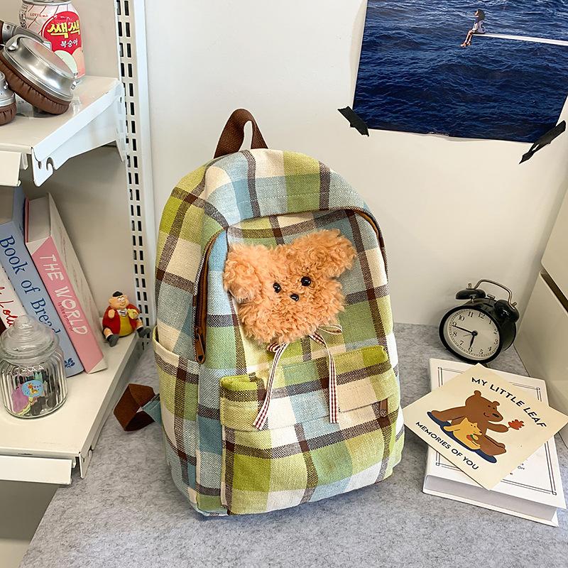 

Женский рюкзак Street Trend, простая и вместительная дорожная сумка зелёный