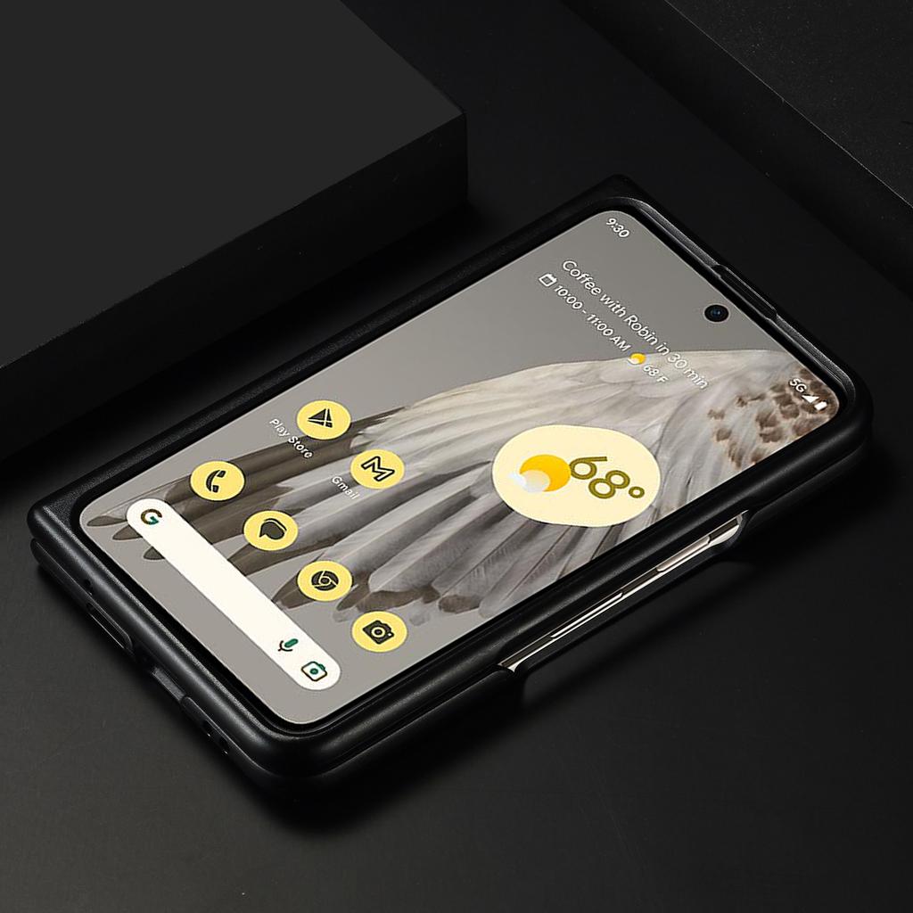 LC.IMEEKE Für Google Pixel Fold Kratzfeste Handyhülle mit Kohlefasertextur PU-Leder+TPU+EVA Rückseite