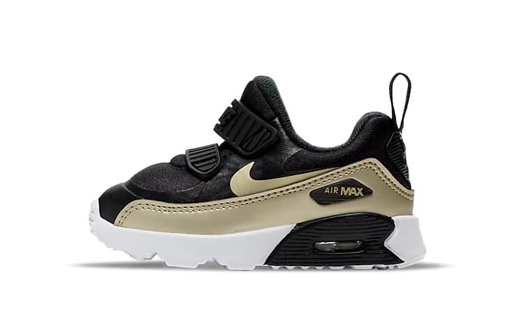 

Nike Air Max 90 Tiny BT Low top Toddler Shoes Black Gold Infant And Toddler DC9201-091 21