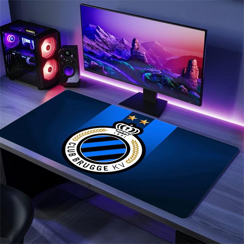 Club Brugge Mouse Pad, Large Gaming Desk Mat, Non-slip XXL Mousepad for Laptop & Tablet, Mini PC Playmat with Stitched Edges