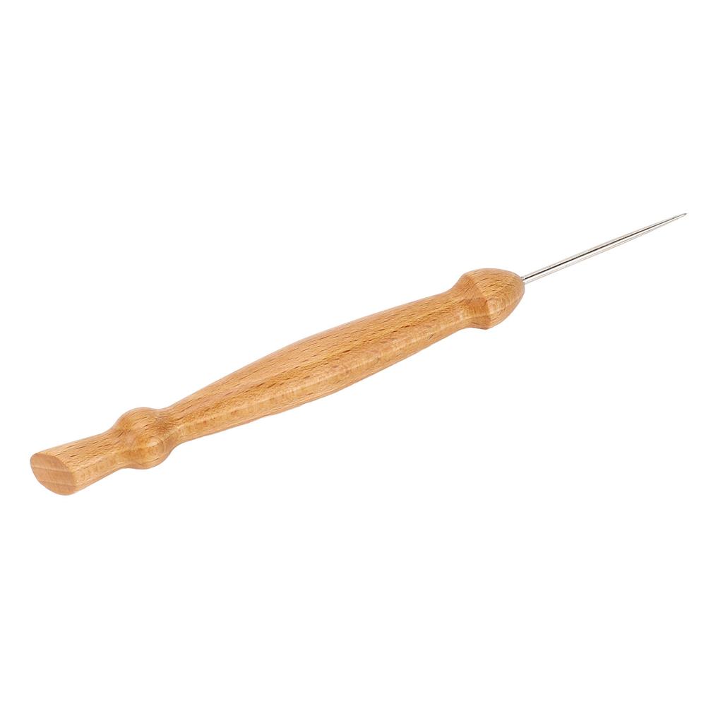 Outil Alêne à Coudre Manche en Bois Précision Pointe Effilée Outil Alêne Multifonctionnel pour Cuir Tissu Handc