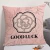 Camellia High-End Printing Cushion Cover Natural Linen Organic Fabric Double-Sided Printing Sofa Home Decor Gift Pillow Case