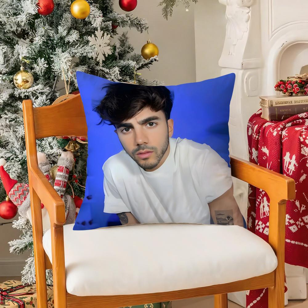 Internet Meme Celebrities FFede Vigevani Pillow Case Silky Short Plush With Invisible Zipper Dustproof Sofa Cushion Cover