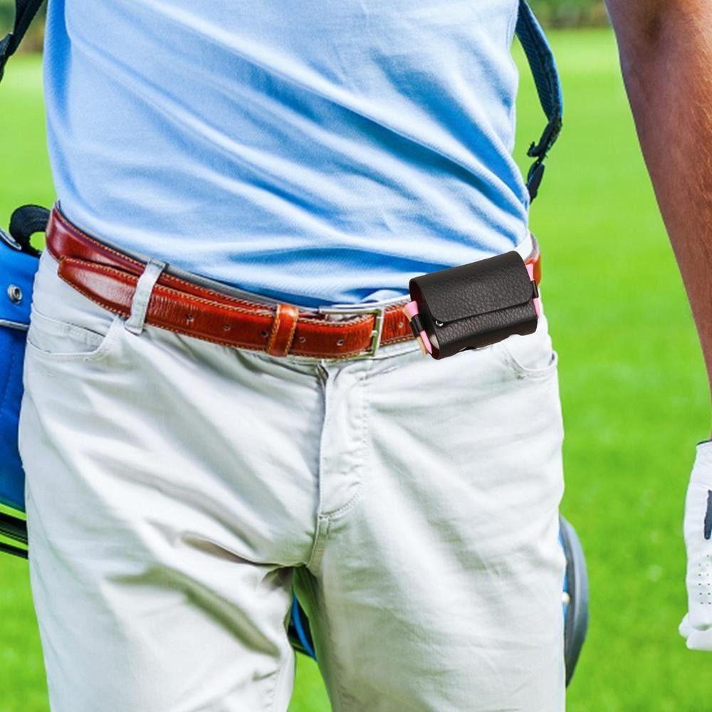 Pouch Pack PU Leather Large Space Waist Bag Storage Bag Golf Ball Storage Clip Golf Ball Bag