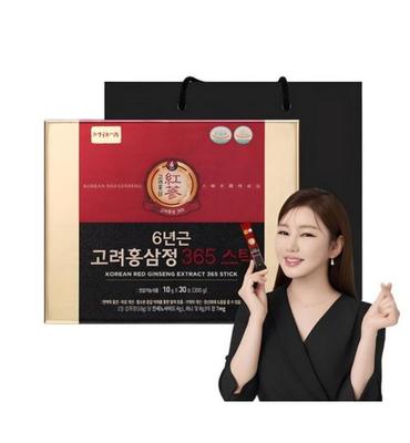 JungwonSam 6-årig koreansk röd ginseng 365 stick – Daglig immunitet & energiboost, 300 g