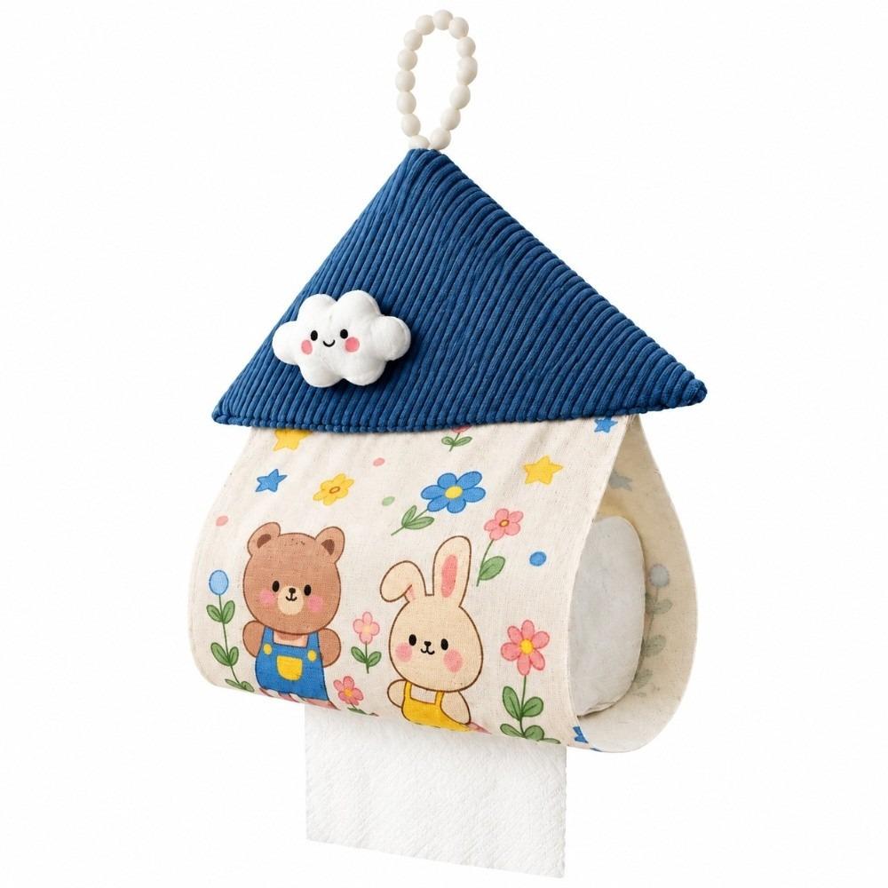 Hanging Type Tissue Box Cover Portable Design Tissue Storage Bag Kawaii Paper Towel Holder Car